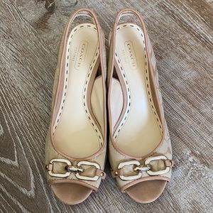Coach signature wedge heels